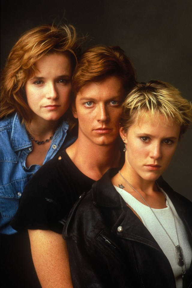 Film portrait of Lea Thompson, Eric Stoltz, and Mary Stuart Masterson in *Some Kind of Wonderful*.