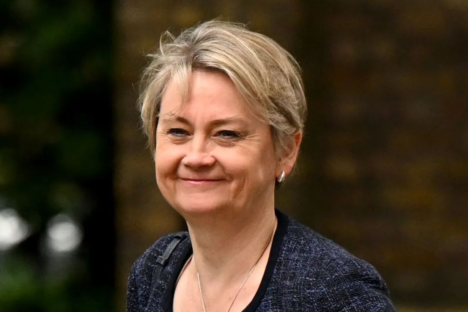 An image collage containing 1 images, Image 1 shows Yvette Cooper, Secretary of State for the Home Department, arriving at a cabinet meeting