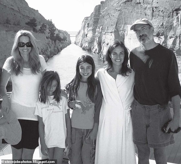 Lisa - pictured with Laurene, Eve, Erin and Steve - was the only one of Steve's children to inherit a multi-million dollar fortune after his death