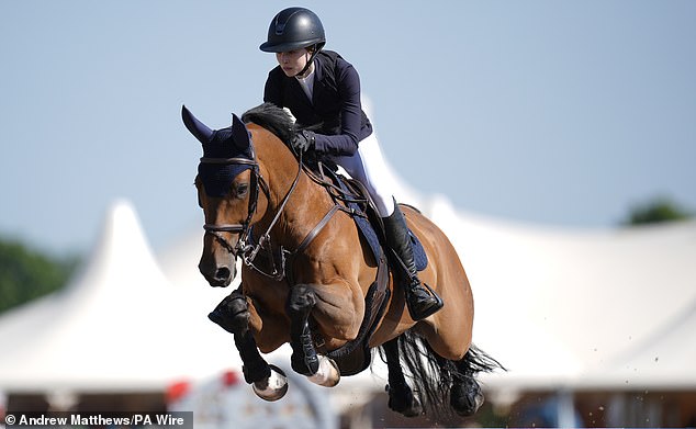 Eve, pictured at the Royal Windsor Horse Show in May, is an accomplished equestrian