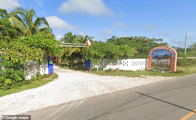 Pictured: The Coco Resort & Villas Hotel in Motul, west of Cancun, where Ms Agatón was found dead on Sunday