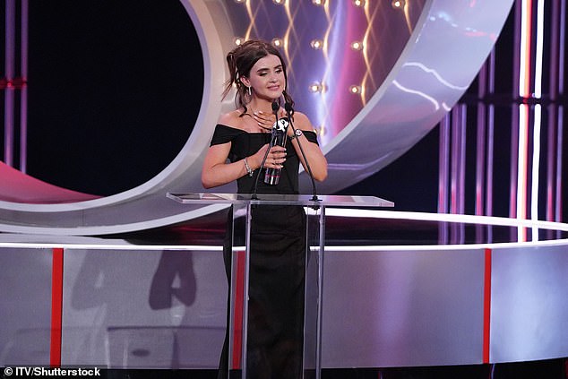 The 16-year-old - who previously won the prize for Best Young Performance for the role in 2015 - couldn't hid her shock as she took to the stage to accept the trophy.