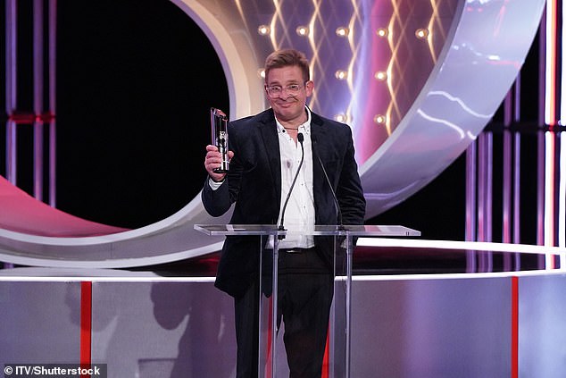 Emmerdale's camera operator Mike Plant took home the Tony Warren Award which is given to employees working behind the scenes