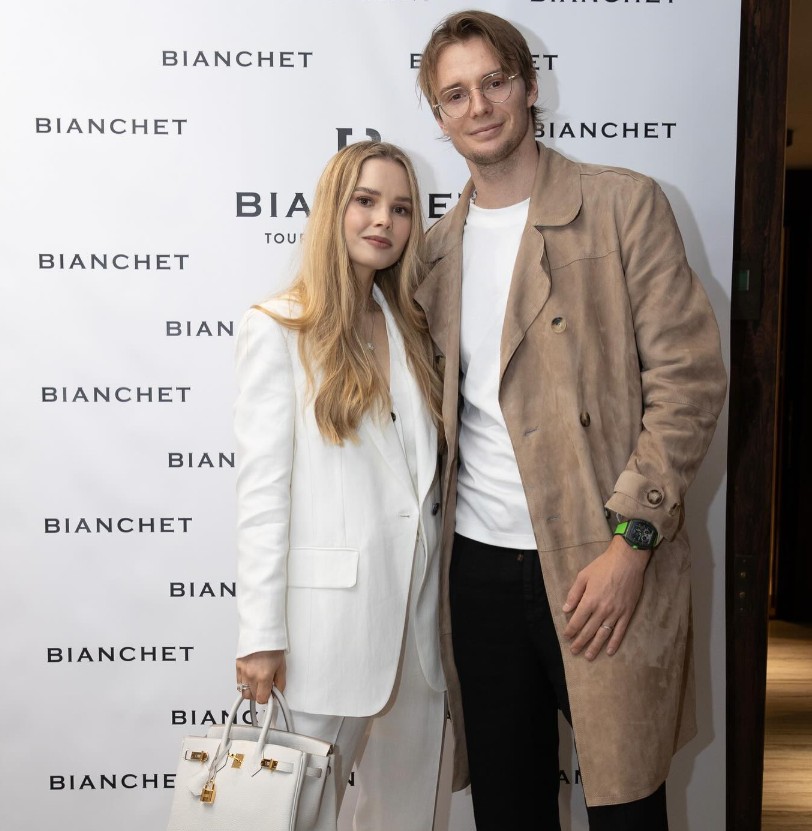 Alexander Bublik and his wife.