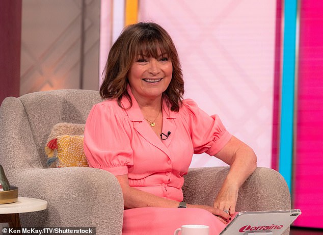 Viewers said the actress, 33, looked uncannily similar to Lorraine Kelly, 65, the presenter of the self-titled chat show (pictured)