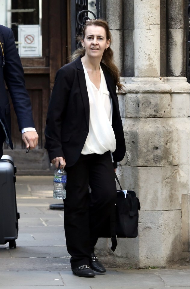 Brenda Duggan outside Central London County Court.