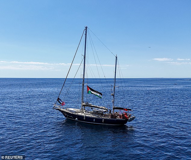 The sailing boat Madleen, operated by activist group Freedom Flotilla Coalition, is carrying what the campaigners described as a 'symbolic' amount of aid