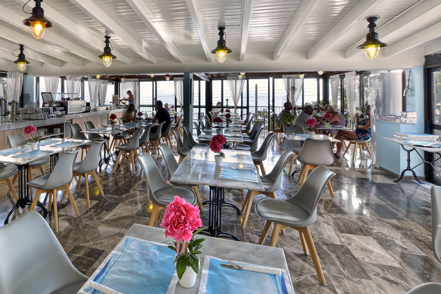 Lido Corfu Sun Hotel restaurant interior.