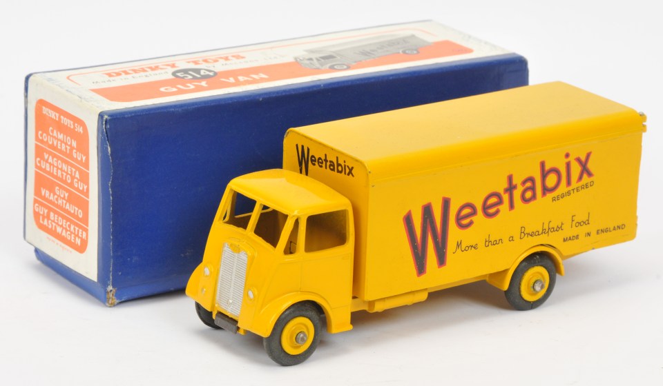 Dated: 04/06/2025 A collection of Dinky toys have sold at auction for almost ¿90k at auction, with the Simply Dinky Auction featuring a number of pre and post-war models at Vectis in Thornaby, Stockton on Tees Pictured is a Type 1 Weetabix van, which sold for ¿3,300 See story North News