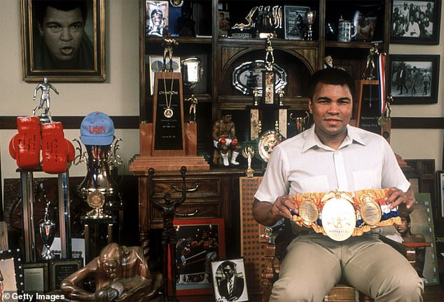 Boxing royalty Muhammad Ali famously lived with Parkinson's disease having been diagnosed just three years after he finished his career (pictured in 1985)