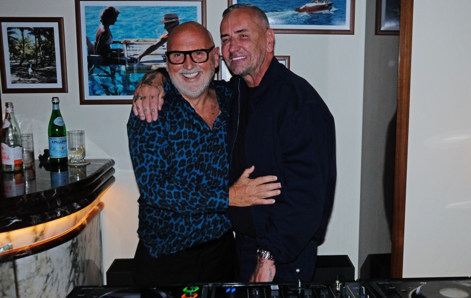 Sam McKnight and DJ Fat Tony at a birthday party.