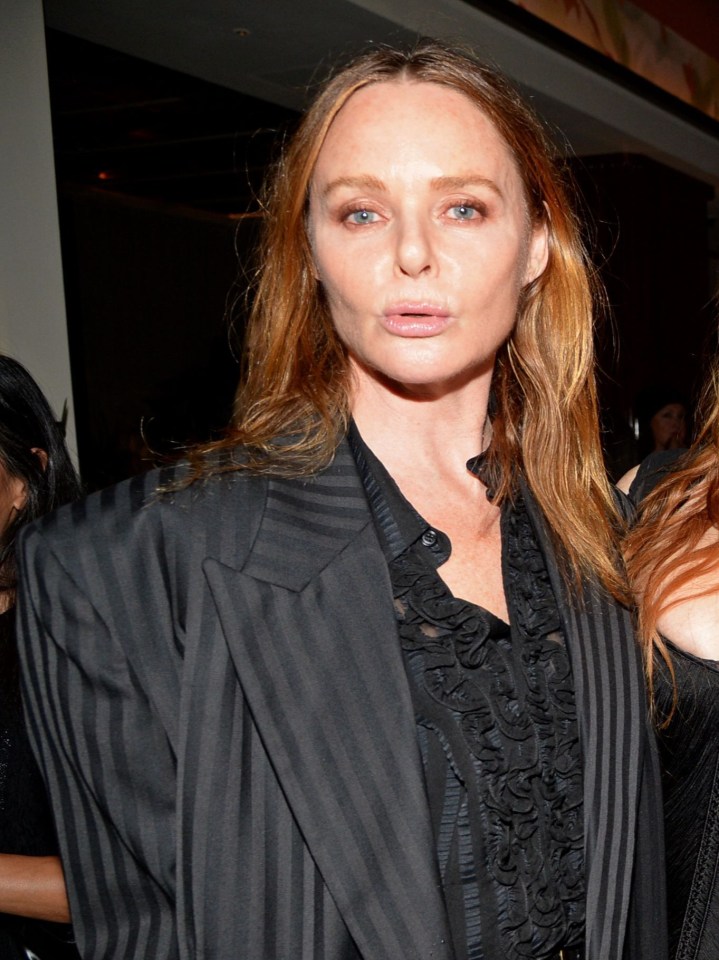 Stella McCartney, Charlotte Tilbury, and Tom Ford at a birthday celebration.
