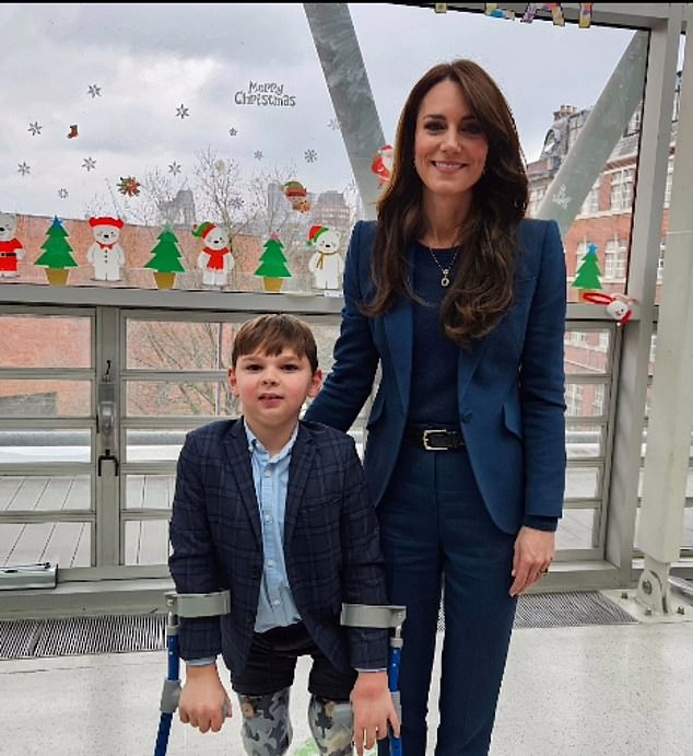 Princess Kate Middleton pictured with Tony at the Day Centre at the Westminster Hospital