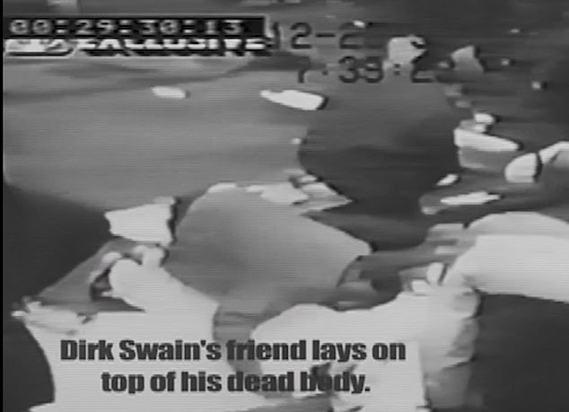 This harrowing image of Dirk's friend laying on his body is featured in the documentary