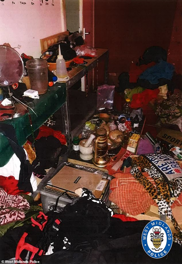 Pictures from inside the couple's home in Birmingham showing the squalor they lived in