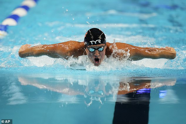 Lochte, seen at the U.S. Olympic Swim Trials in 2021, is a six-time Olympic gold medalist