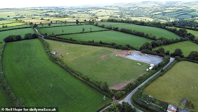 The unauthorised development is in the heart of Devon's picturesque rolling countryside