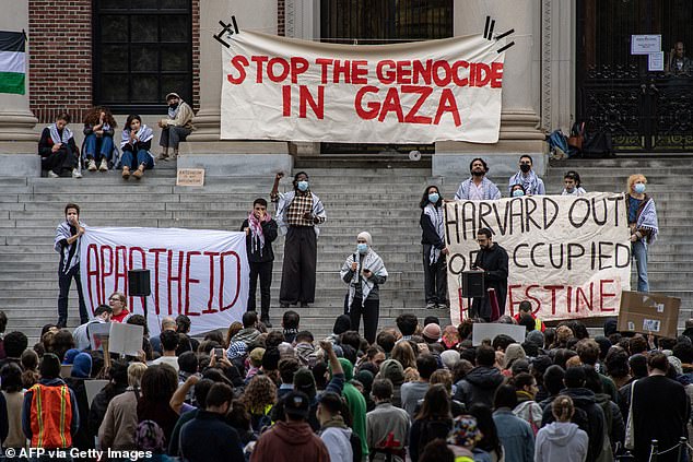 Trump claims in the executive that Harvard failed 'to identify and address misconduct by those foreign students' amid his crackdown on universities that allowed antisemitic protests on campus during the war in Gaza