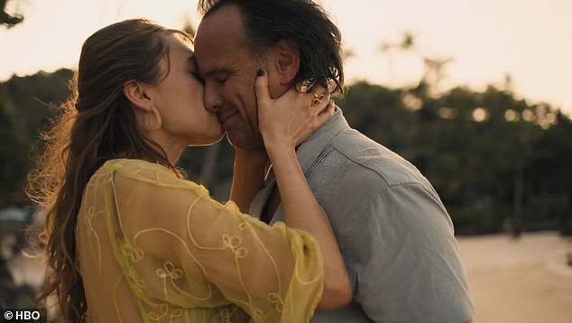 Their characters apparently met up with one another at the beach, returned to their bedroom to talk over the state of their equation and then made love; seen in a different scene