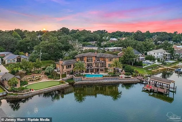 The decision to relocate to Florida, or at least spend 183 days of a year there, brings huge financial benefits as residents do not pay income tax. Pictured: Pensacola on Florida's panhandle