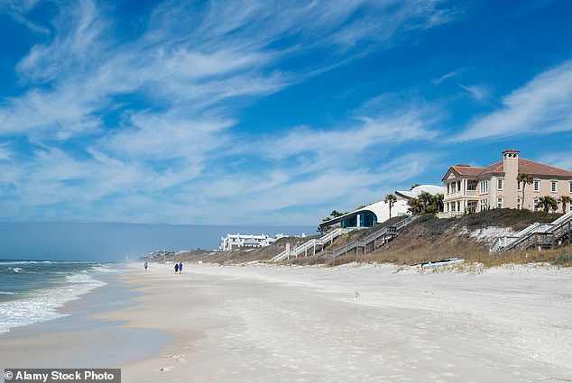 The panhandle offers an alternative to Miami, where the rich and famous have historically flocked, thanks to its laidback pace of life and ample space. Pictured: Alys Beach