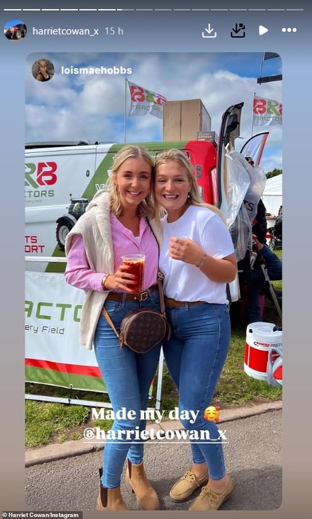 On Thursday Harriet was seen posing with her new fans at the Staffordshire County Show after swiftly becoming a fan favourite