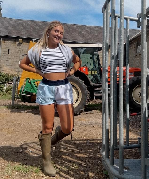 She said: 'Just because I'm a small, blonde that likes to curl her hair and wear make-up, it doesn't mean I can't be a farmer'