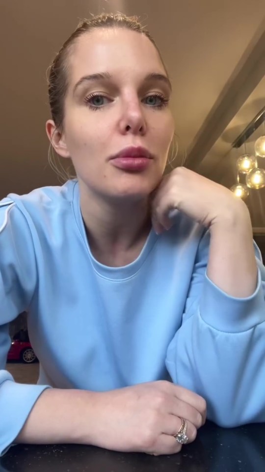 Helen Flanagan discussing a health issue that has left her lips numb.