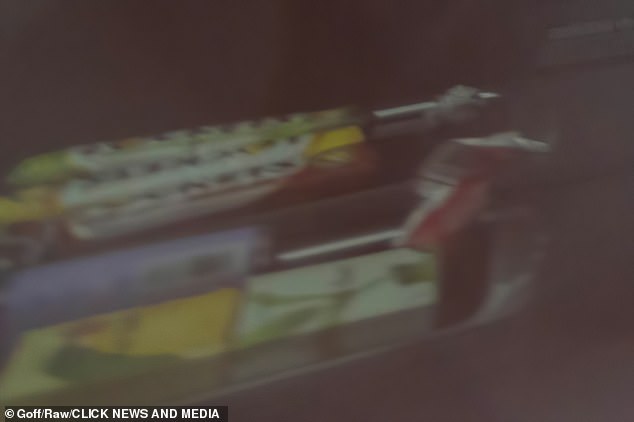 In an image that may somewhat worry ticket holders, Liam was seen in the van with a selection of throat lozenges and cough syrup