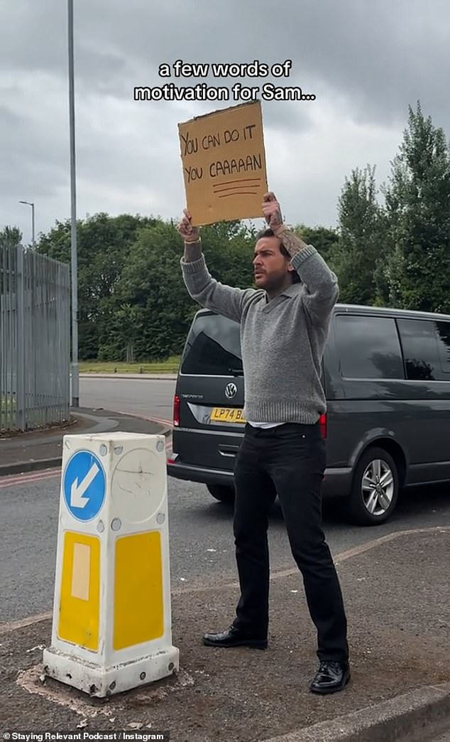 Pete Wicks hilariously parodied Sam's ex Zara McDermott's famous 'you can!' moment from Made In Chelsea as he supported him on his challenge on Wednesday