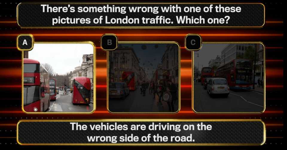 Quiz: Spot the incorrectly driven London traffic.