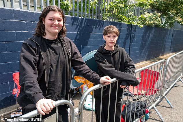 Some super fans however have been queuing since 4am to get the best standing tickets