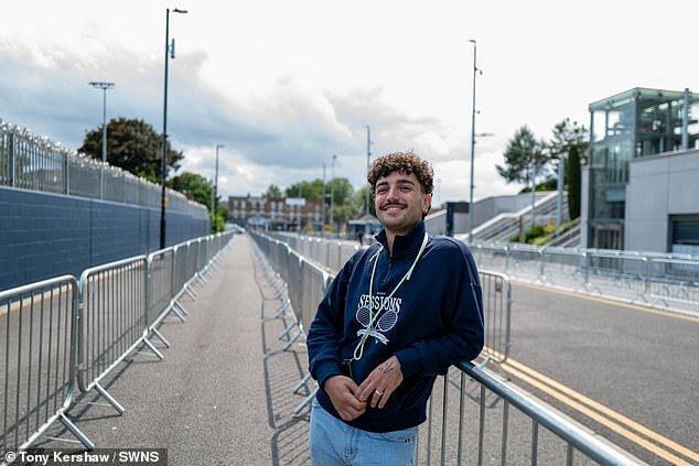 Another super fan, Gabriele Macca, was one of the first in the queue