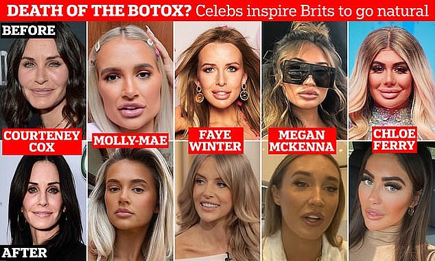 Several celebrities have turned their backs on Botox - including Courtney Cox, Molly-Mae Hague, and Megan McKenna