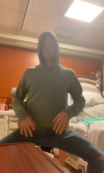 Video of Prince Harry dancing in a hospital room.