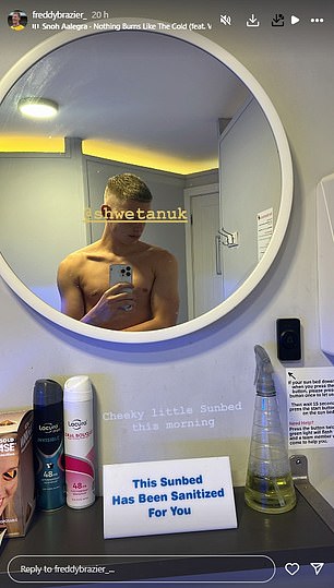 Making sure he looked his best for the date, Freddy shared a glimpse of his relaxing pamper day on Instagram on Wednesday