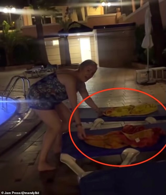A group of friends had assumed the towels were put down by tourists attempting to get ahead of the morning rush and were unaware an exception was made for the family