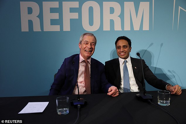 'Politics can be a highly pressured and difficult game and Zia has clearly had enough,' Mr Farage, pictured with Mr Yusuf in February, added