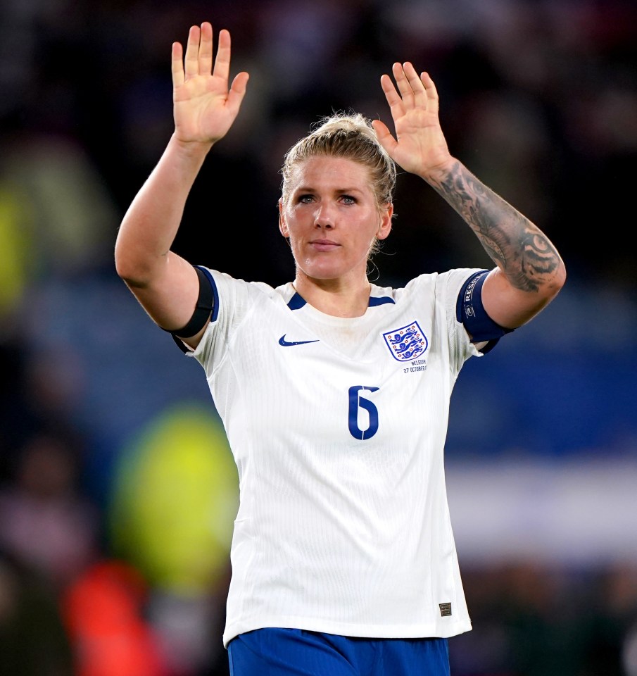 Millie Bright, England footballer, waving to the crowd.