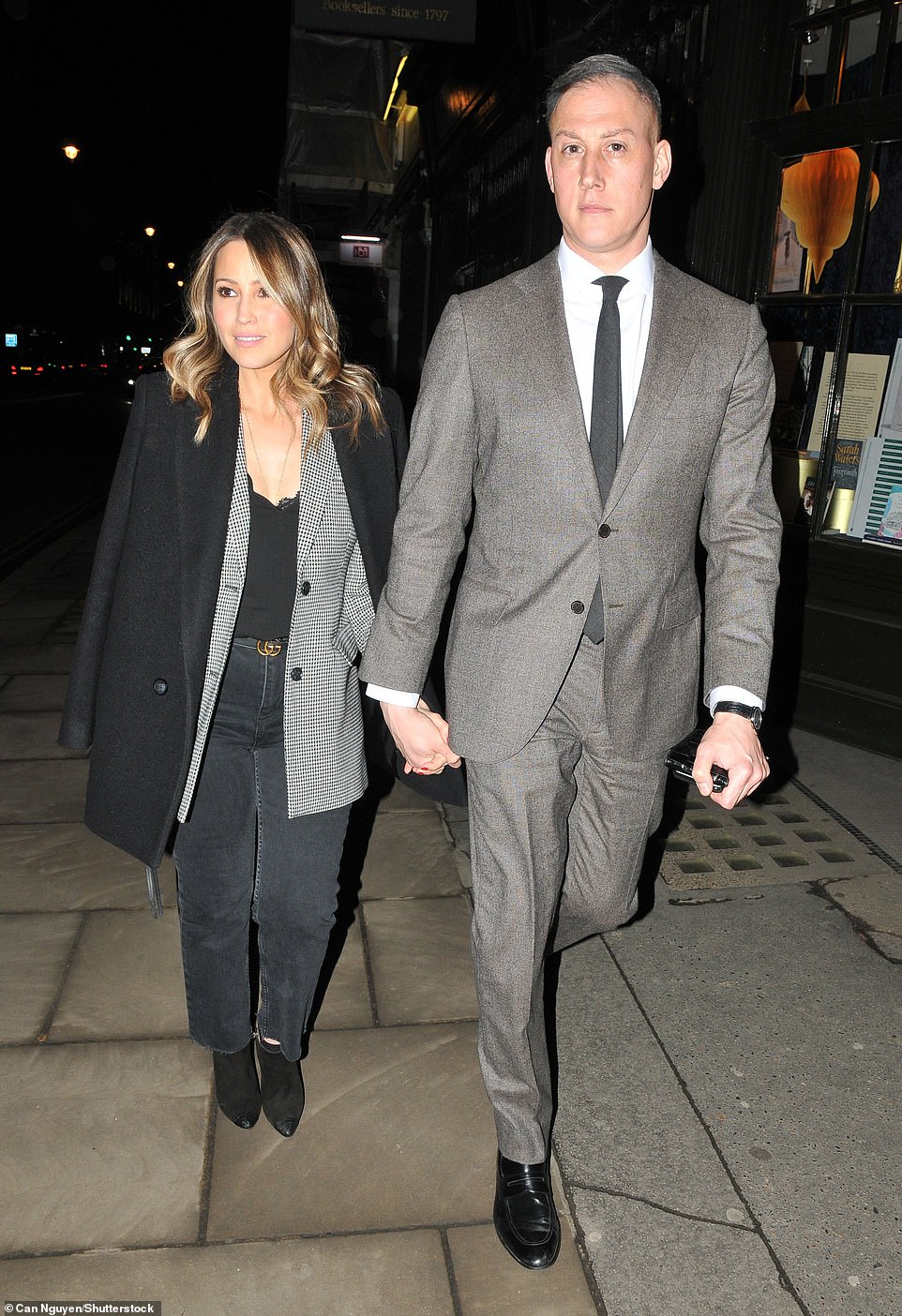 Rachel was previously married to real estate agent and actor Alex Bourne, 48, from 2009 to 2022 (both pictured 2018)
