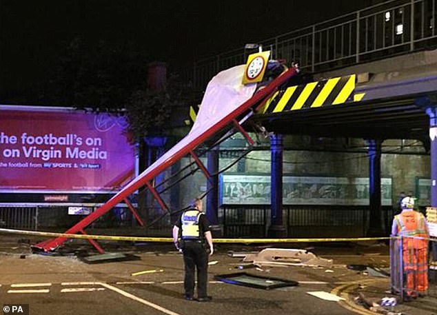 In 2015, seven people were left injured after a double decker bus also crashed into the low bridge on Portland Road (pictured)