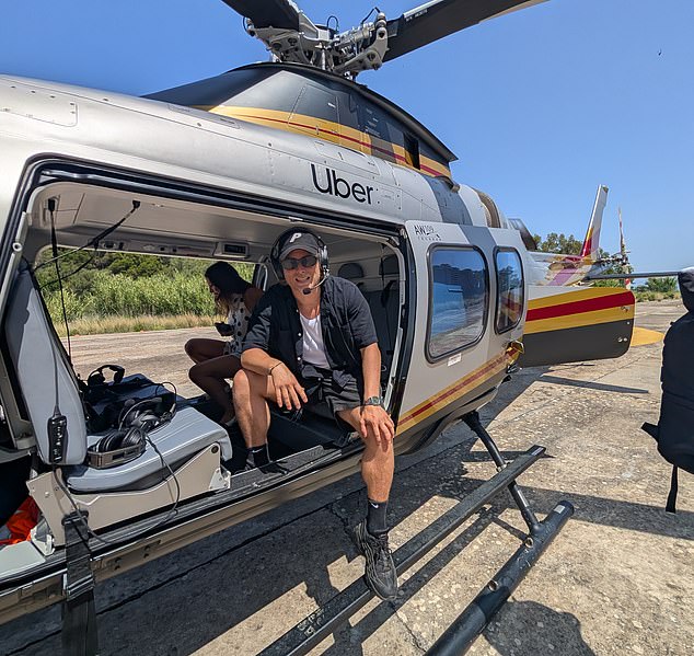 Travelling at around 150mph, it takes 15 minutes for the short hop from Sorrento to touch down in style on the Italian island, a notorious haunt for the global elite