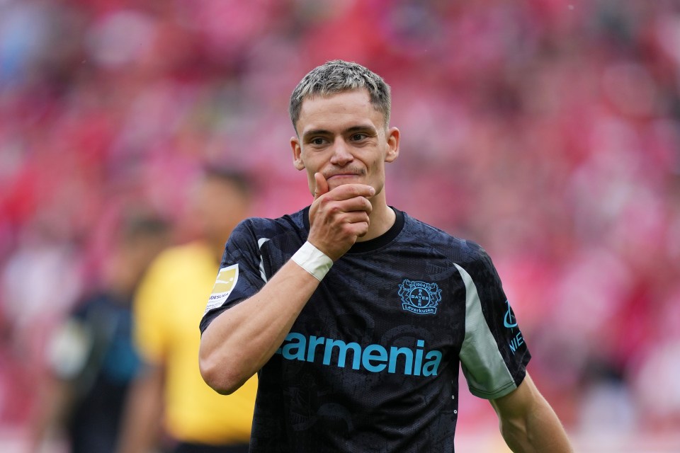 Florian Wirtz of Bayer 04 Leverkusen during a Bundesliga match.