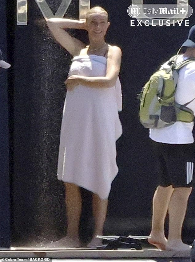 'For being over 50 years old, she is thriving and loving growing older and is happy to present a healthy lifestyle,' they said
