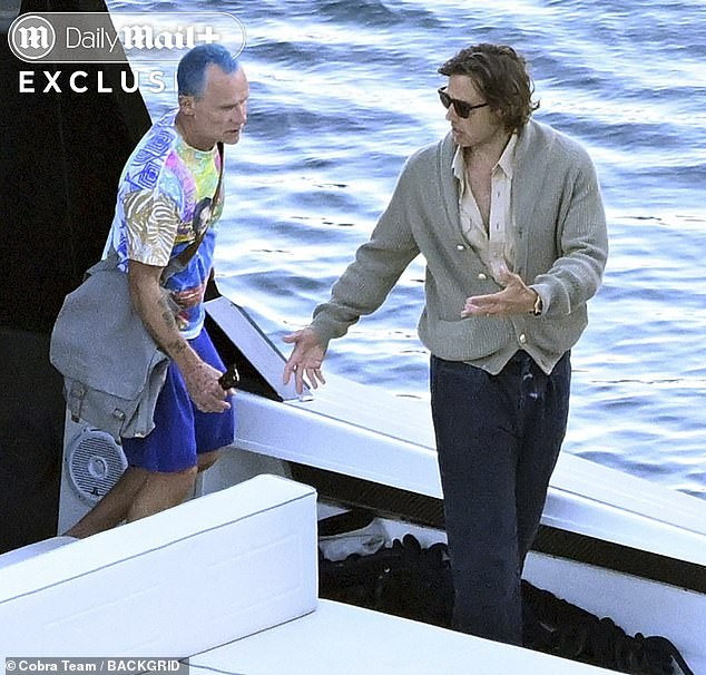 Falchuk is seen with Flea during the outing
