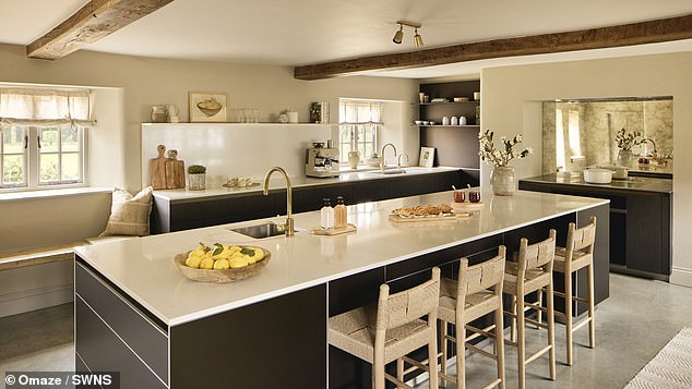The stunning kitchen at the property in the Costwolds won by Anthony Martin