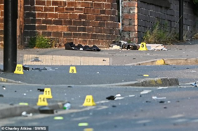 Evidence signs were scene on the floor at the scene of the horror crash