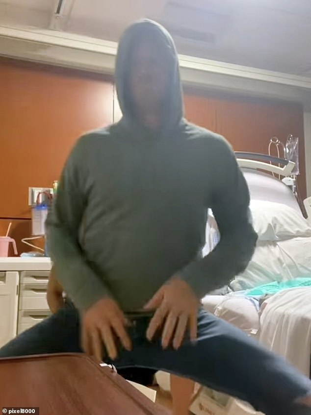 Prince Harry dancing in the bizarre clip. Charlotte is full of compliments of Harry's brief 'cameos' in the clip