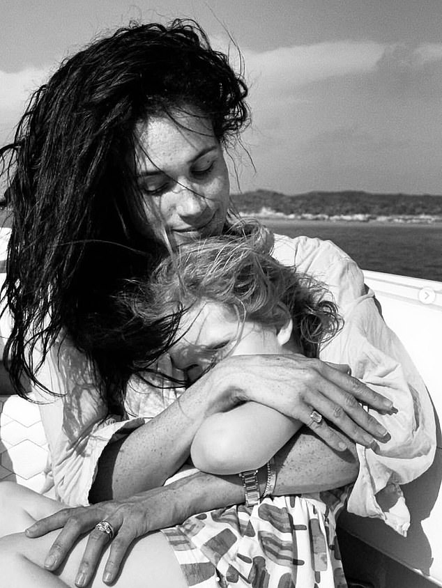 To mark the birthday, Meghan also shared two previously unseen photos of Lilibet with Harry