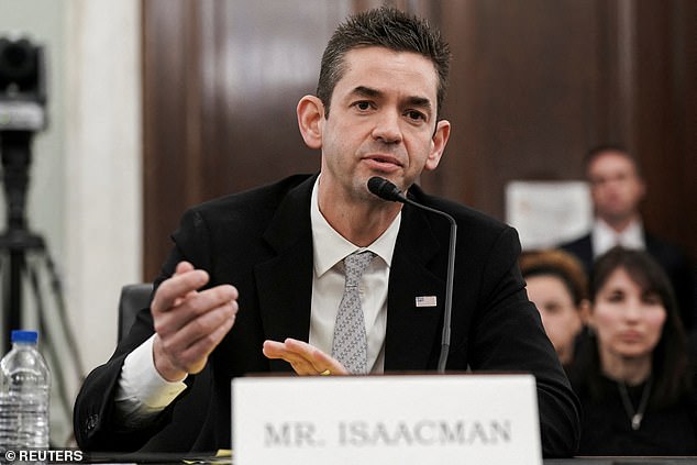 Jared Isaacman, U.S. President Donald Trump's nominee to be administrator of the National Aeronautics and Space Administration (NASA) testifies